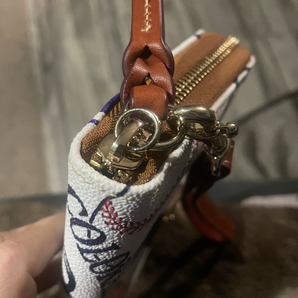 Dooney & Bourke Baseball Themed Wallet - White and Red - Picture 6 of 13
